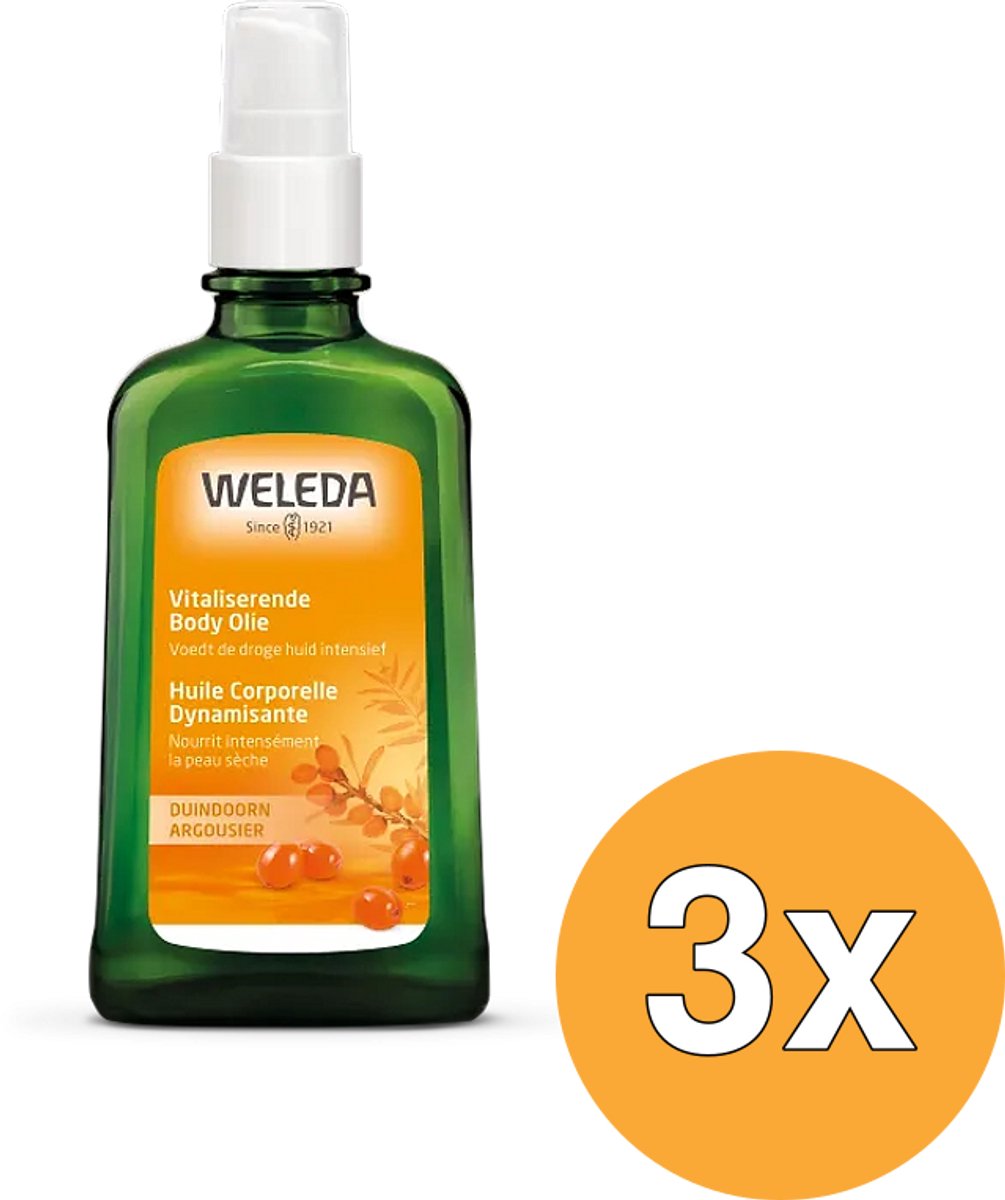 3x WELEDA Duindoorn vitaliserende body olie (100 ml)