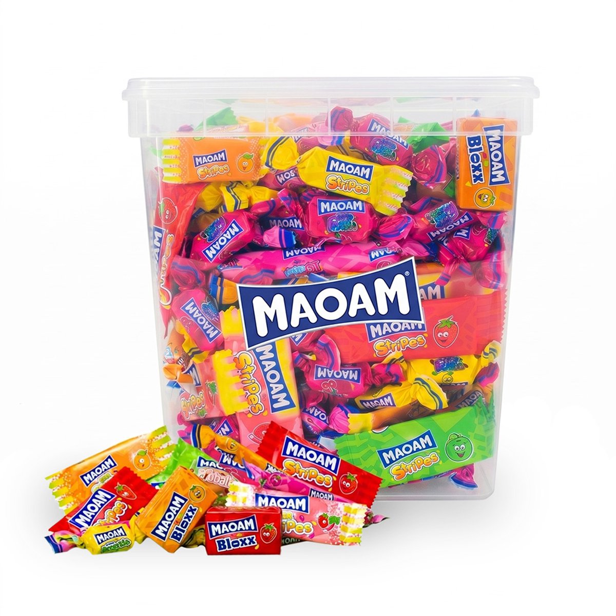MAOAM MaoMixx 2,4 kg snoep mix - XXL snoeppot met uitdeelzakjes - 6 soorten snoep - snoepzakjes voor verjaardagsfeestjes