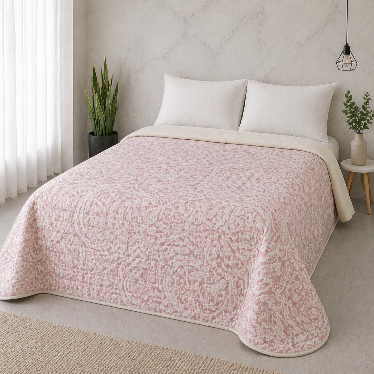 Luxe Bedsprei - Zomerdeken - Deken - Boutis - 240 x 270 cm - 2 personen - Gematlasseerd - Blink