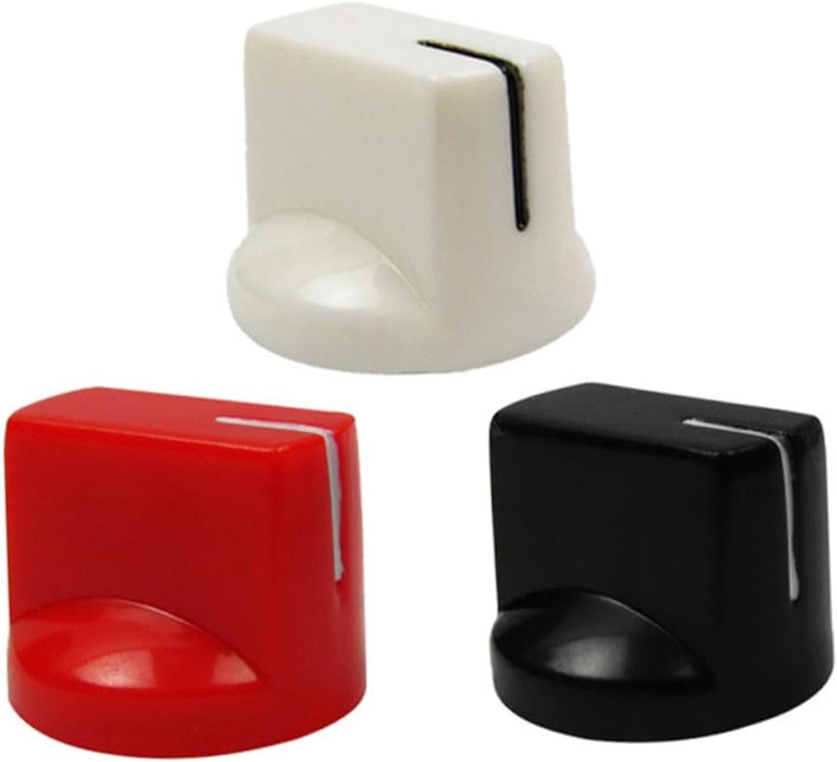 Volumeregelaar Toonregeling 6 Stuks Plastic Gitaarknoppen Voor Gitaarvolume / / Rood