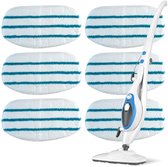 Set van 6 vervangende stoommoppads - geschikt voor de PurSteam ThermaPro 10-in-1 stoommop – Wasbare en herbruikbare vervangende pads - microvezelpads voor de ThermaPro 211 10-in-1 stoommopreiniger