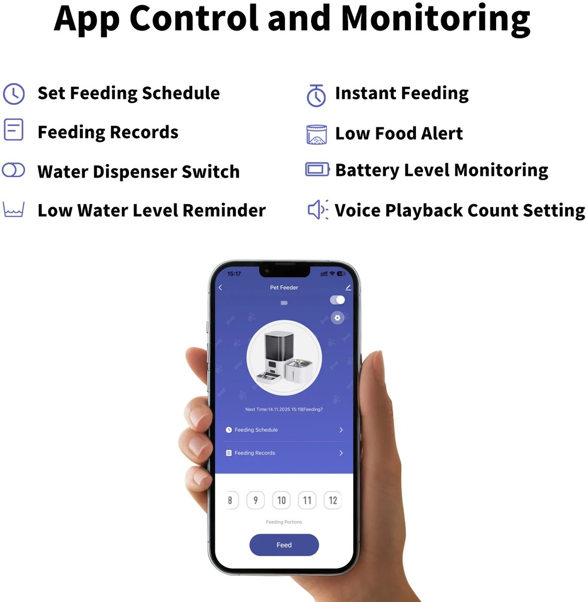 Chengdu Trexxo 2-in-1 Kattenvoer en Drinkfontein met App Besturing - afbeelding 2
