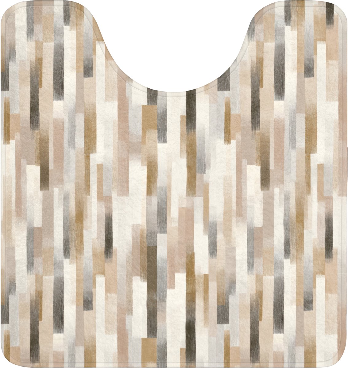 WC mat met uitsparing 55x60 cm - Antislip - Abstract - Patroon - Kwaststreken - Toiletmat