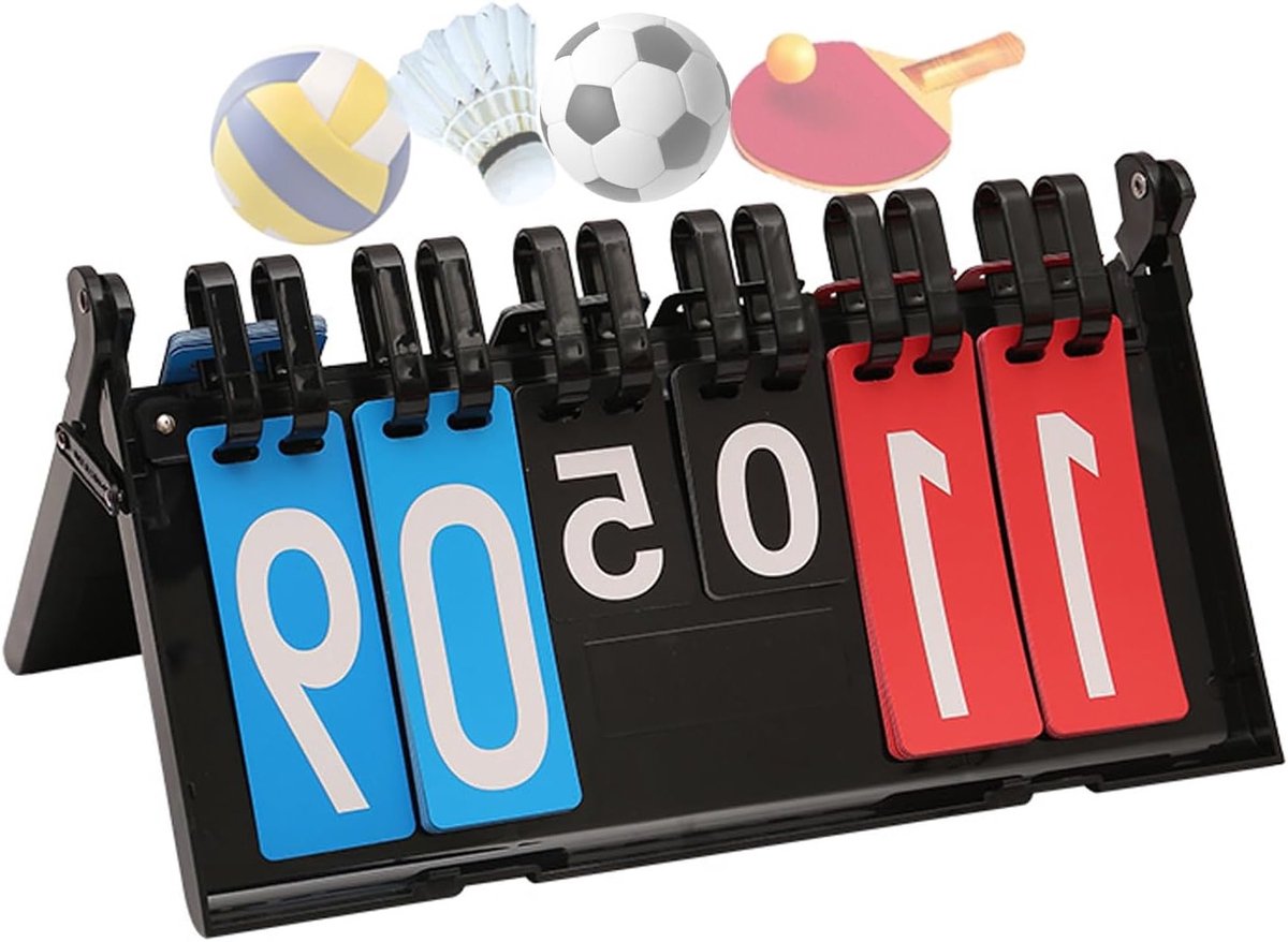 Draagbaar Flip Scorebord voor Sporten, Wedstrijden en Spellen - Ideaal voor Teams en Evenementen