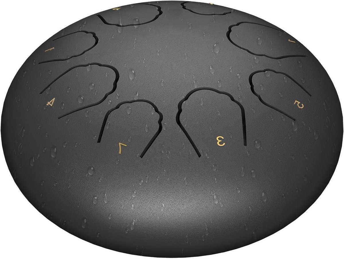Steel Tongue Drum - Chakra Drum Rain Gong - Muziek Maken Tuin - 8 Tonen Precisie Stemming - 15.2 cm