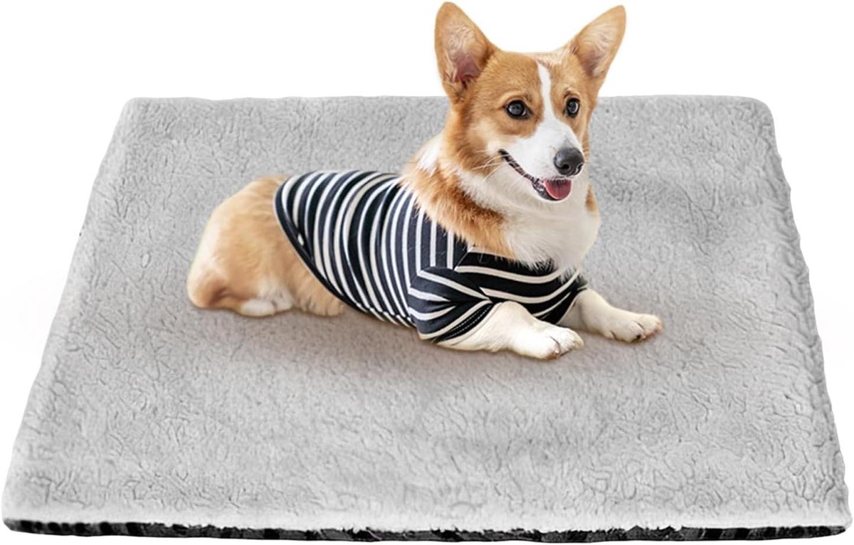 Zelfverwarmend Huisdierbed - Warmtekussen Honden - Comfort Bieden - Draadloze Warmte - 57 x 46 cm - Grijs