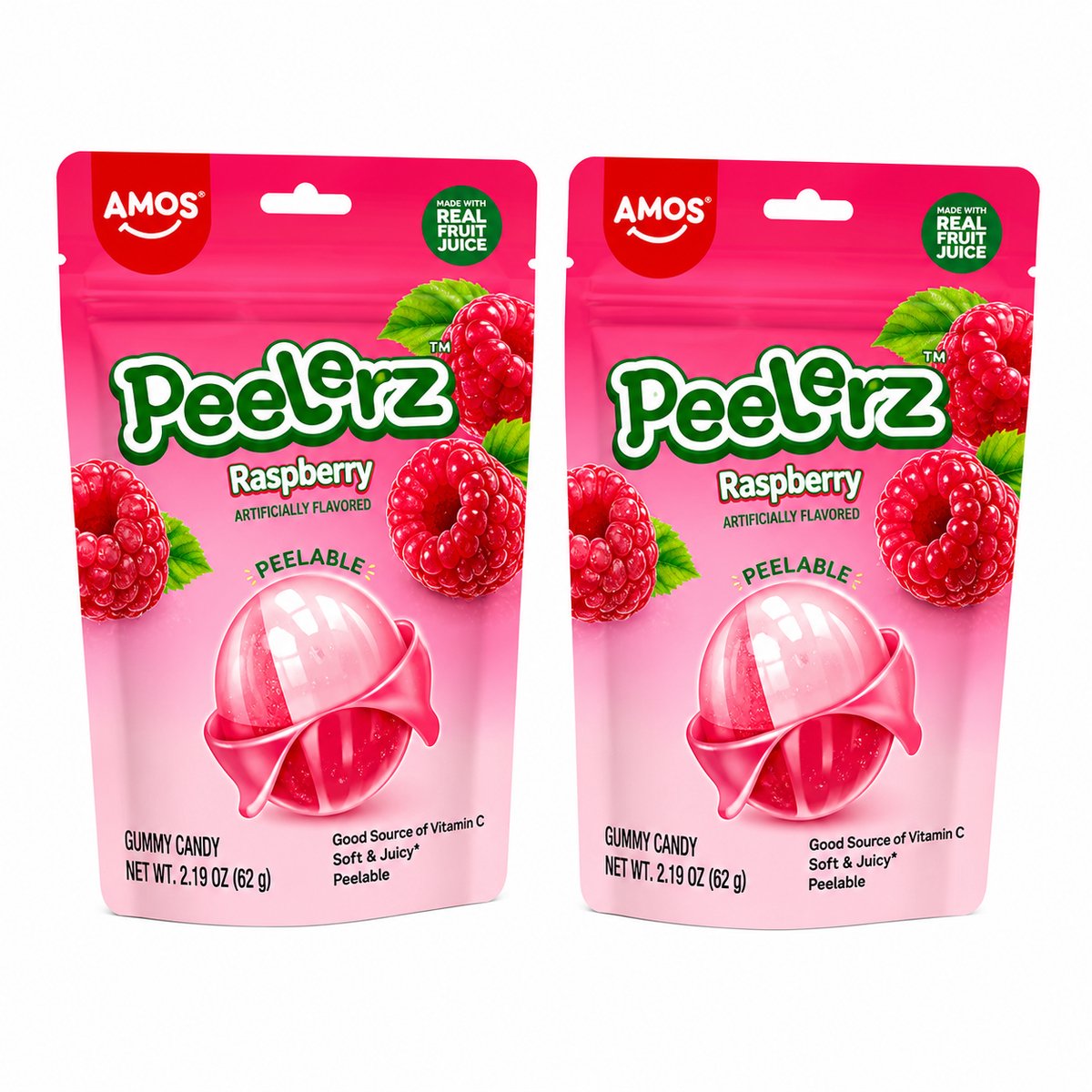Amos Peelerz Raspberry Peel Fun 2 Stuks