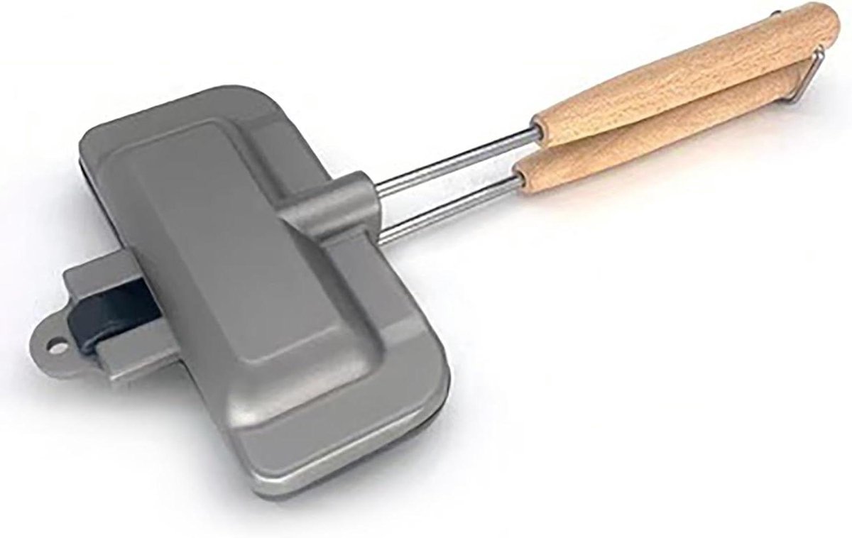 Dubbelzijdige Pan - Ontbijtmaker Tosti - Snelle Maaltijden - Afneembaar Handvat - Niet Plakkerig - Zwart
