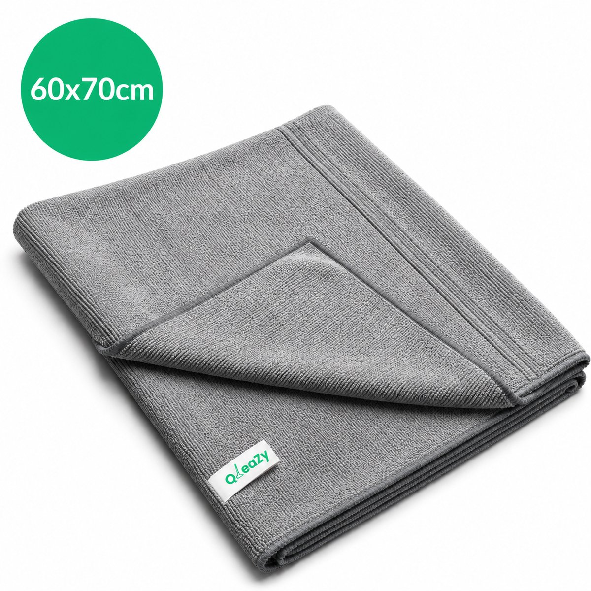 2x Microvezel Dweil Doek XXL GRIJS / 300 gr / 70×60 cm - Droogdoek voor Glazenwassers/Autopoetsers