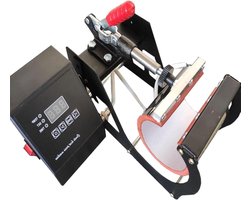 Mok Persmachine - Warmte Transfer - Sublimatie Printen - Digitale Tijd & Temperatuur - 11oz - Zwart