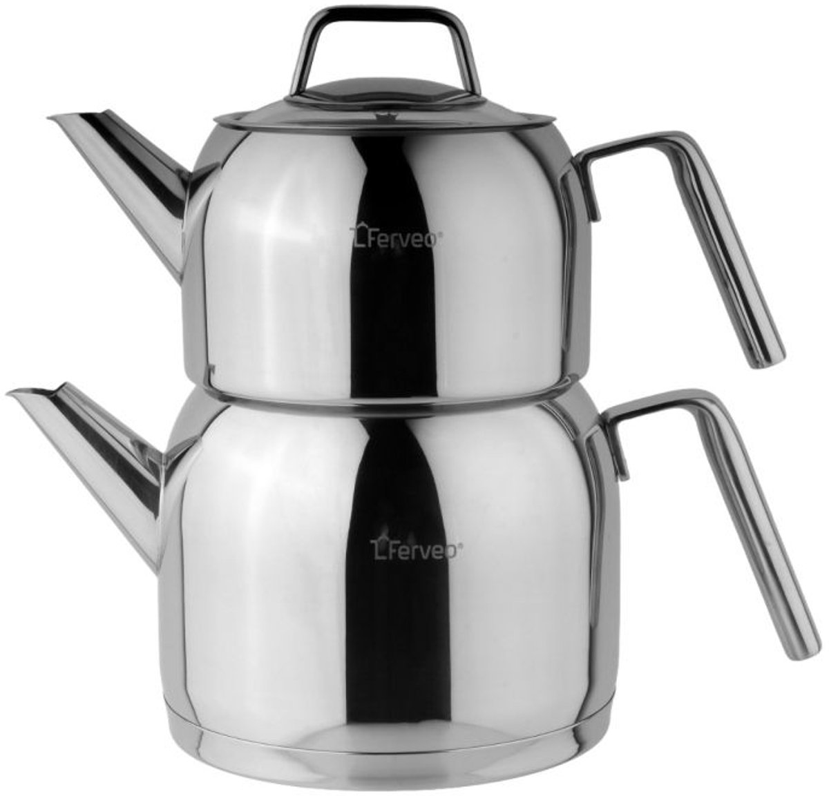 Ferveo Alima - Theepot Set - 1,0/2,0L - Inductie - Turkse Theepot - RVS