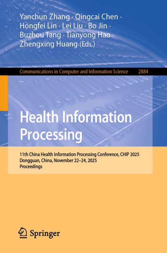 Communications in Computer and Information Science2884- Heal ... - cover