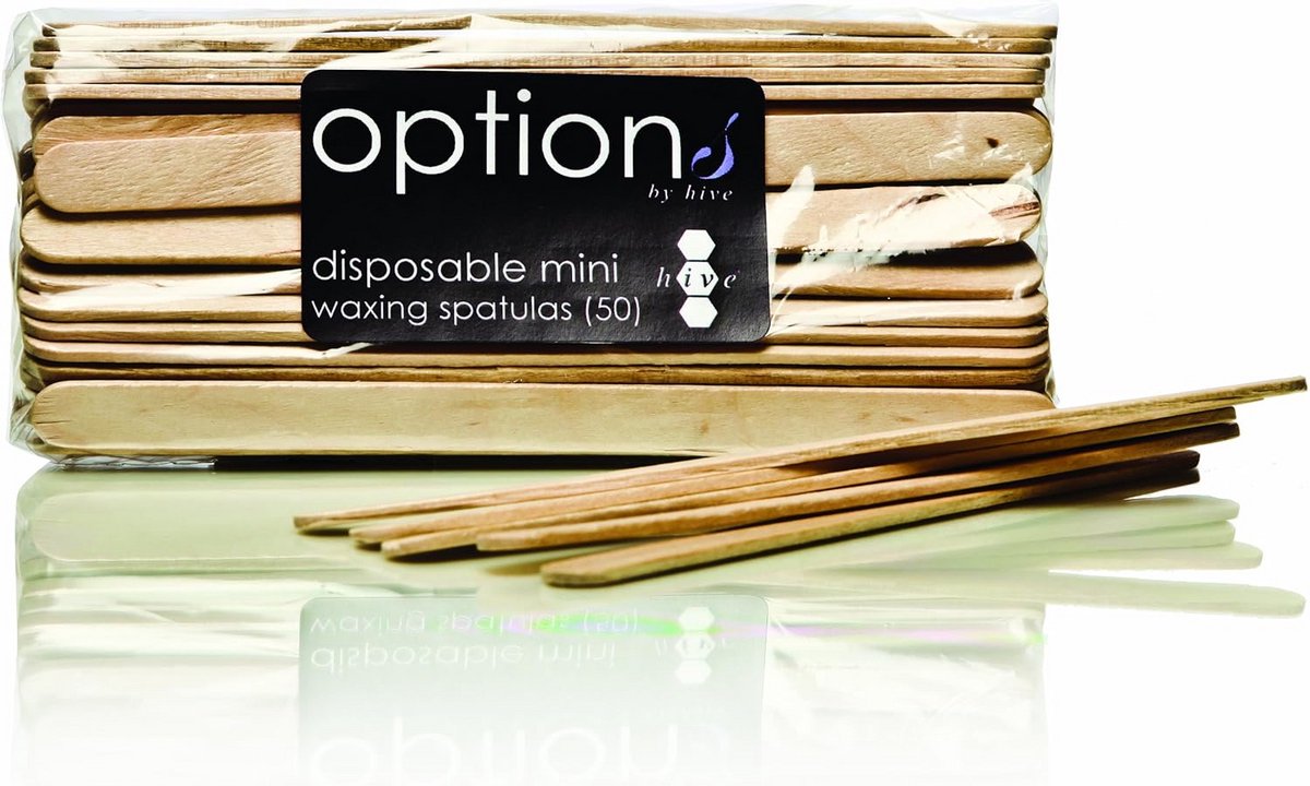 50 Stuks Mini Houten Spatels voor Waxen en Gezichtsontharing