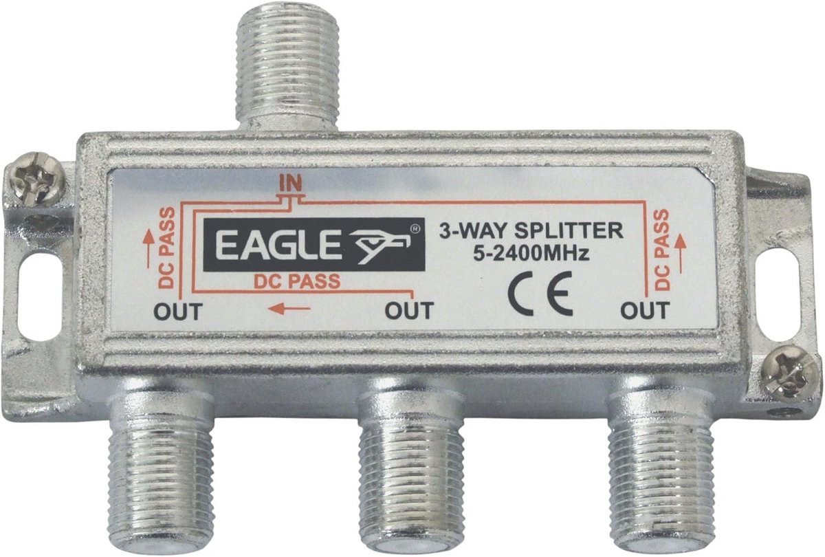 Satelliet Splitser 3 Weg - Antenne Verdeelblok voor Satellietontvangst