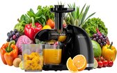 KitchenBrothers Slowjuicer - PFAS-Vrij - Juicer - Sapcentrifuge - Groenten en Fruitpers - 700ml - Met Pulpreservoir - Juice Maker - Zwart