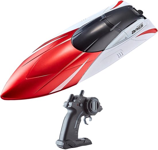 Afstandsbestuurbare Boot - RC Boot Speelgoed - Watersport Pret - Hoog Vermogen Motor - 29 x 22 x 8 cm — afbeelding 3