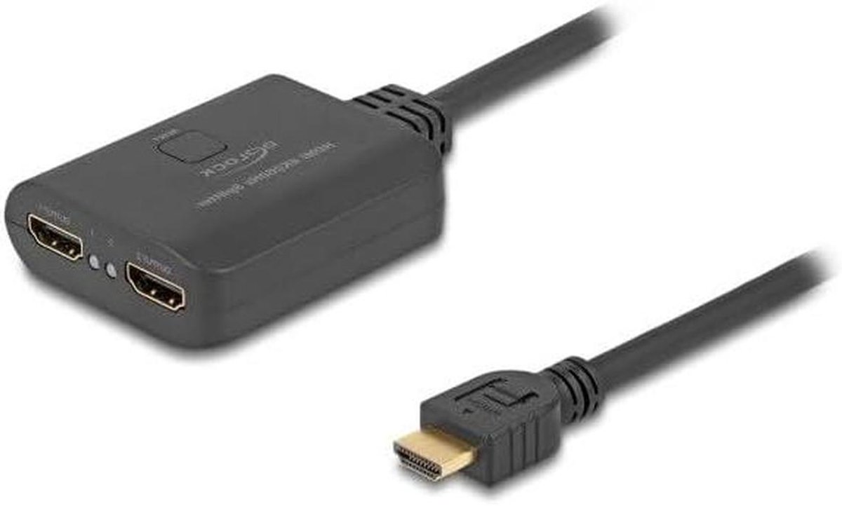 HDMI Splitter - Signaal Verdeler - Beeld Delen - 4K 60 Hz - 1 naar 2 poorten - Zwart