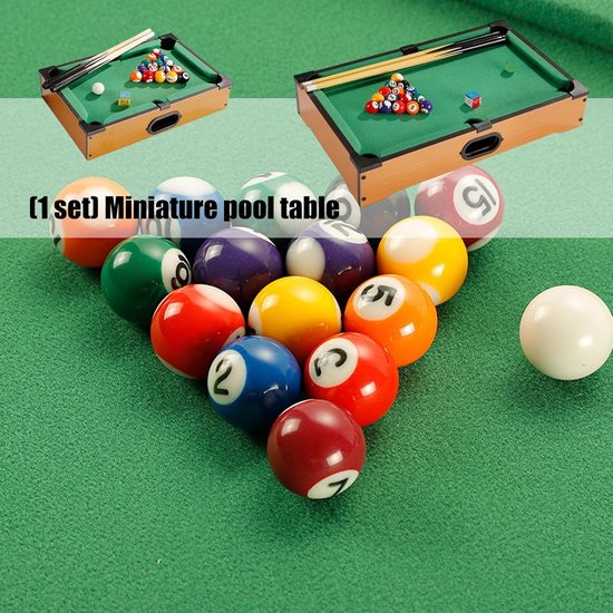Biljarttafel - Mini pooltafel - Familie plezier - Compact en draagbaar - Niet gespecificeerd - Houtkleur — afbeelding 2