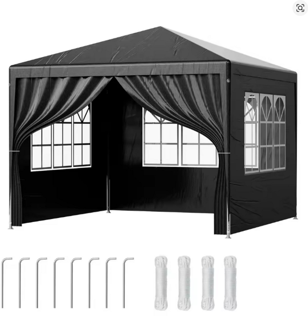 Outdoor Partytent met Zijwanden – Waterdichte en Windbestendige Gazebo – UV-Beschermende Luifel voor Camping, Tuin en Feesten