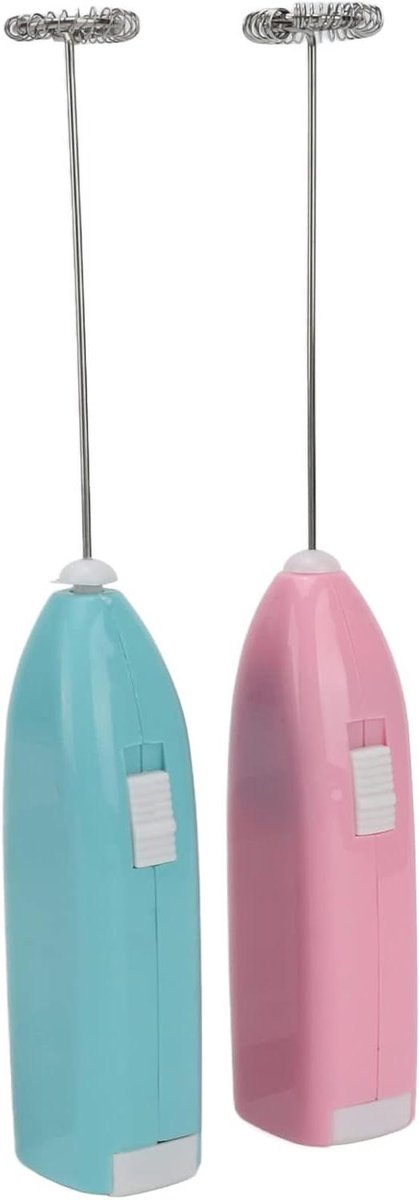 Mini handmixer - Drank mixer - Dranken mengen - Draadloos op batterijen - 23 x 6 x 5 cm - Zilver