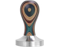 Espresso Tamper - Koffie Stamper - Espresso Bereiden - Massief Houten Handvat - 51 mm - Kleurrijk