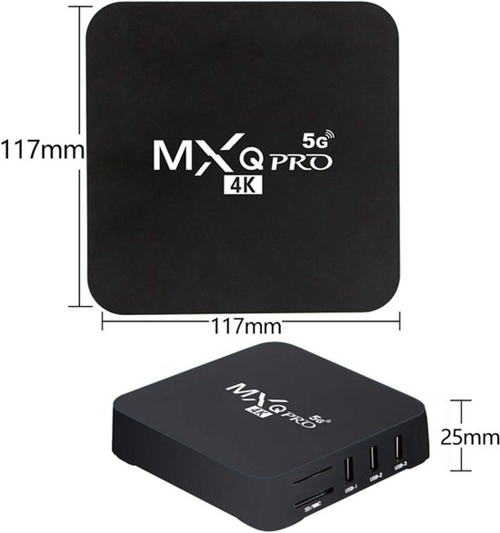 Smart TV Box Android 14.0 4K Ultra HD Streaming Media Player met WiFi 6 en Bluetooth — afbeelding 2