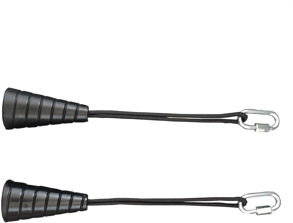 Triceps Touw - Fitness Touw Kabelmachine - Kracht Training - Antislip Handgreep - 2 stuks - Zwart