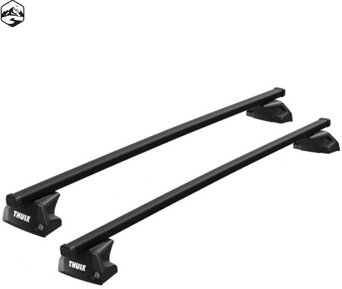 Thule SquareBar dakdragers Volvo XC60 bouwjaar 2025 t/m heden met gesloten dakrailing | inclusief gratis dakdragertas