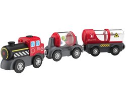 Playtive Elektrische Locomotief met aanhangwagens - Op batterij aangedreven trein - met magneetkoppelingen