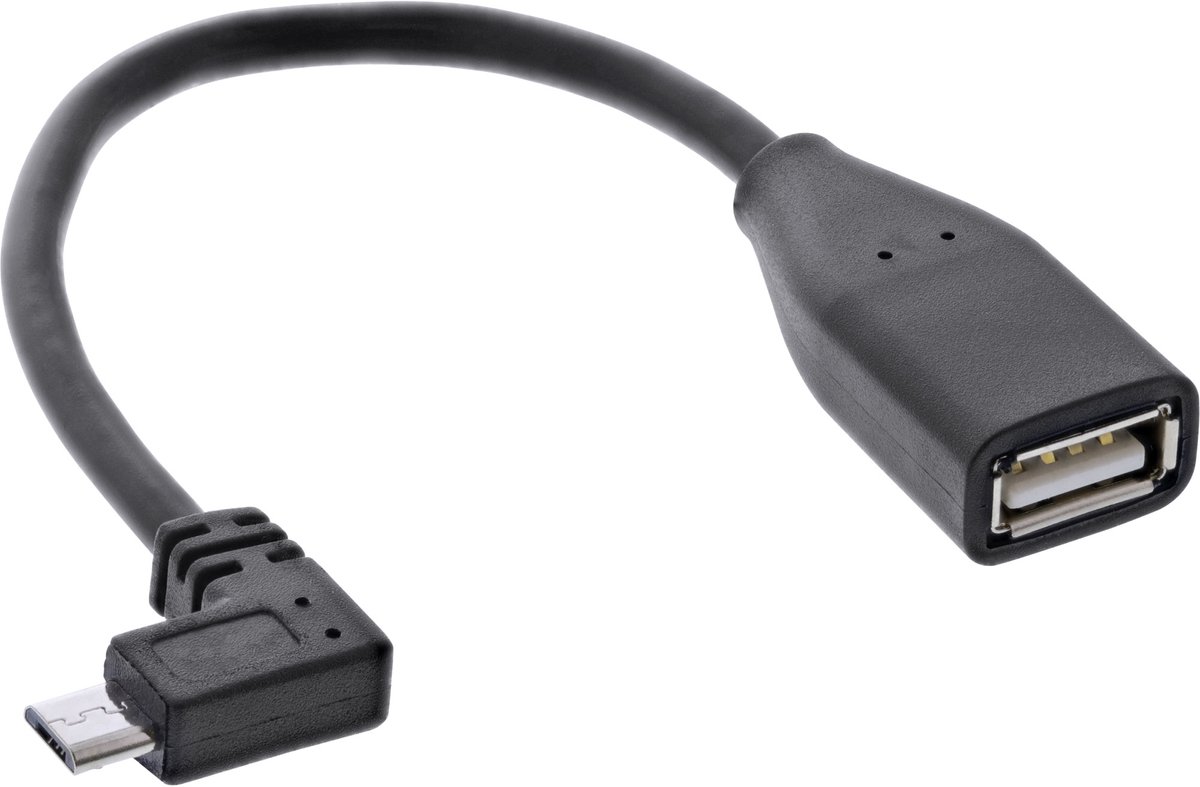 Haakse Micro USB OTG Host adapter 15cm