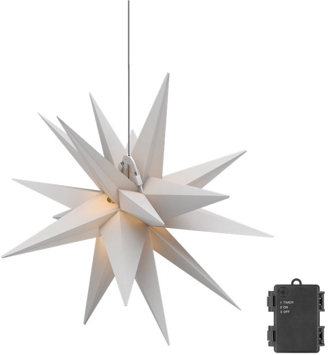 Goobay LED Christmas Star 3D, Ø 56 cm, battery-operated