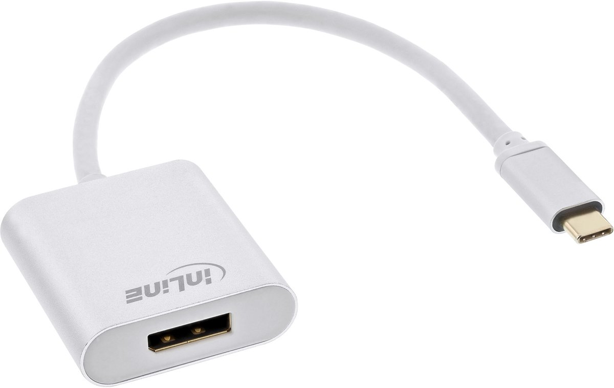 InLine® USB Display Converter, USB-C male naar DisplayPort 4K/60Hz zilver