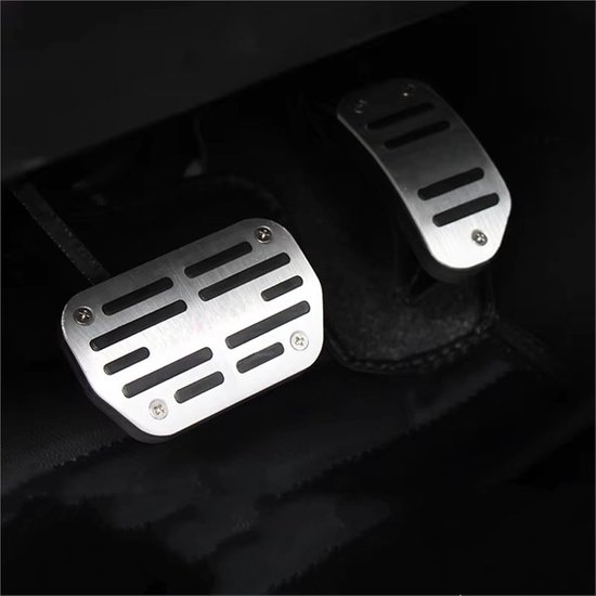 Pedaal Covers - Auto Accessoires - Verbeterde Controle - Aluminium Constructie - 1 x 1 x 1 cm - Zilver — afbeelding 2