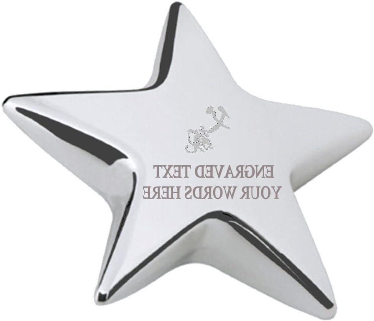 Bureau Papiergewicht - Bureaublad Accessoire - Papier Bijeen Houden - Handgegraveerd Symbool - 70mm Breed - Zilver