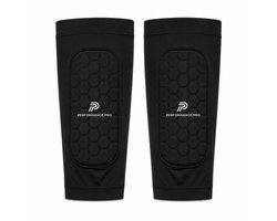 Scheenbeschermer Sleeves Voetbal Zwart – Ingebouwde Scheenbeschermers – Maat L – Antislip – Inclusief Opbergzakje – 14x7 cm – Performance Pro