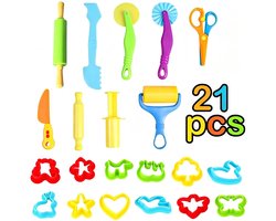 21-delig Klei Accessoire Set - Kindergereedschap voor Plasticine - Boetseergereedschap - Educatief Speelgoed Cadeau voor Jongens en Meisjes - DIY Boetseerklei