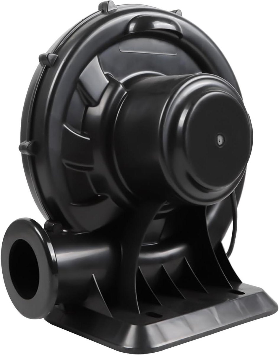 Elektrische Luchtpomp - Krachtige Ventilator - Springkussen Opblazen - Hoge Luchtstroom - 420 m³/u - Zwart