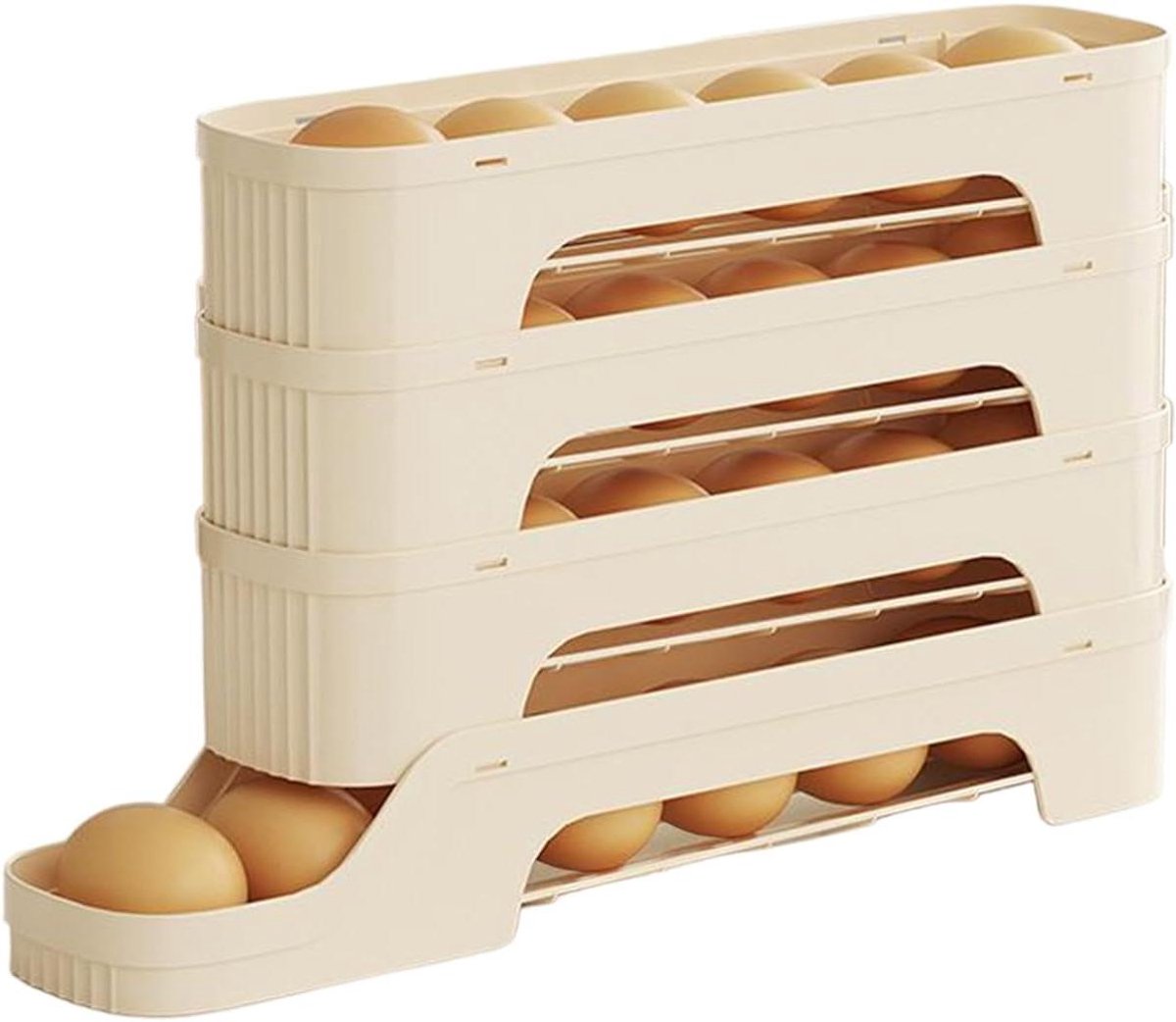Eierhouder - Roldispenser - Koelkast Organisatie - Automatische Toegang - 355 cm - Transparant