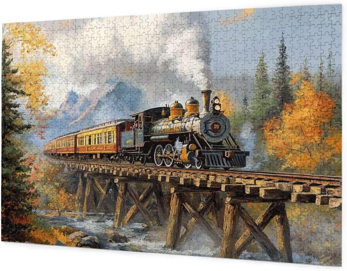 Houten Puzzel - Legpuzzel Volwassenen - Ontspanning Thuis - Gedetailleerd Patroon - 2000 Stukjes - Natuurlijk