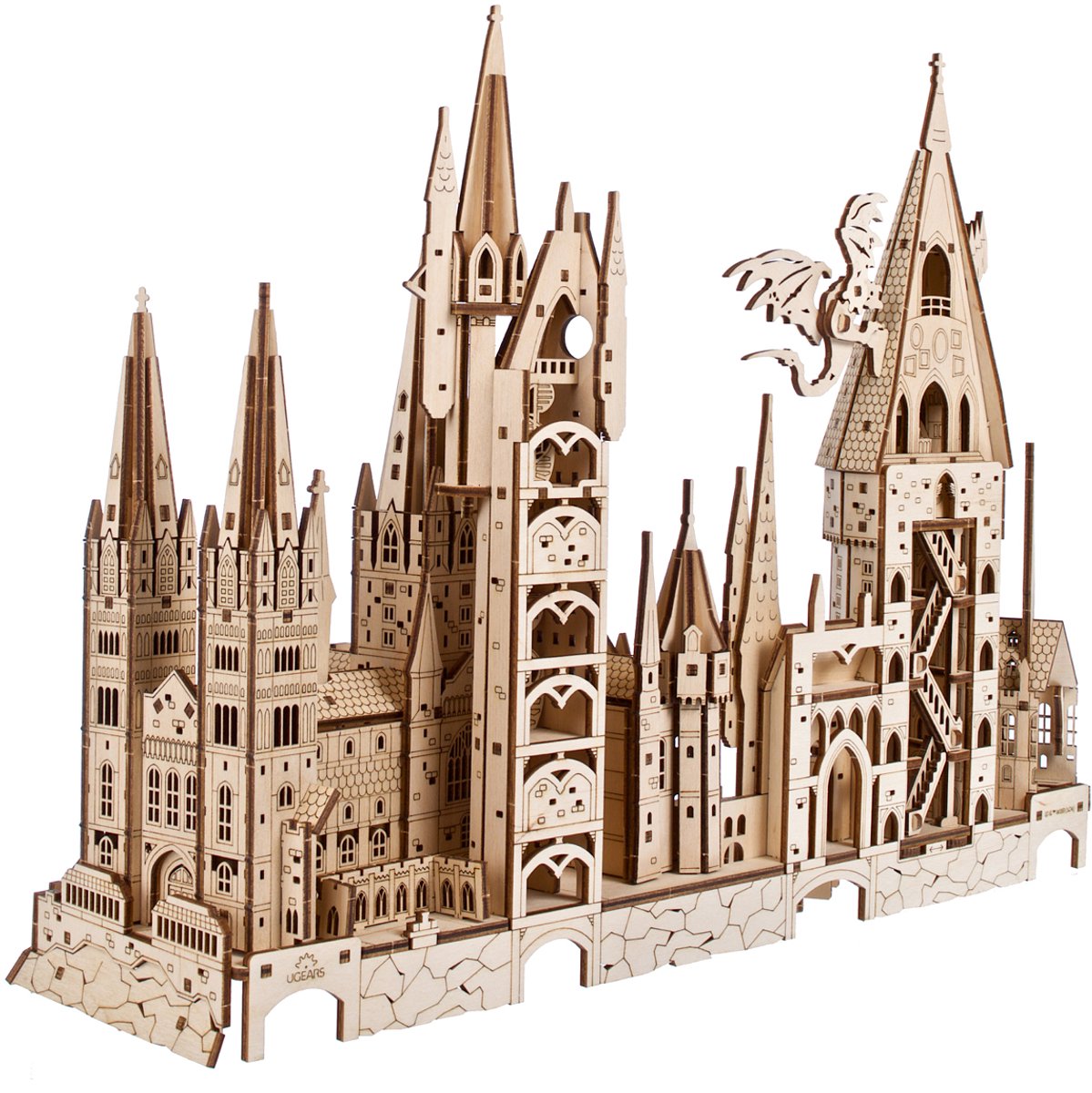 UGEARS 3D Modelbouw - Hogwarts™ Castle - Harry Potter™ - Mechanisch Bouwpakket Hout - Educatief Speelgoed — afbeelding 16