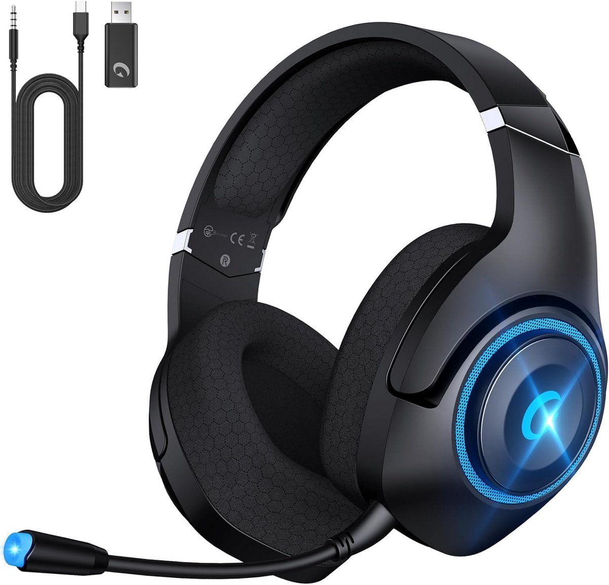 Draadloze Gaming Headset Compatibel met PS5, PS4 en PC/Mac