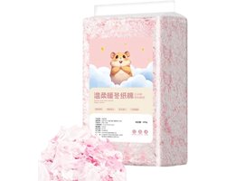 Bodembedekking Houtvezel - Knaagdier Strooisel - Natuurlijk Gedrag Stimuleren - Geur Absorberend - 450 Gram - Natuurlijk