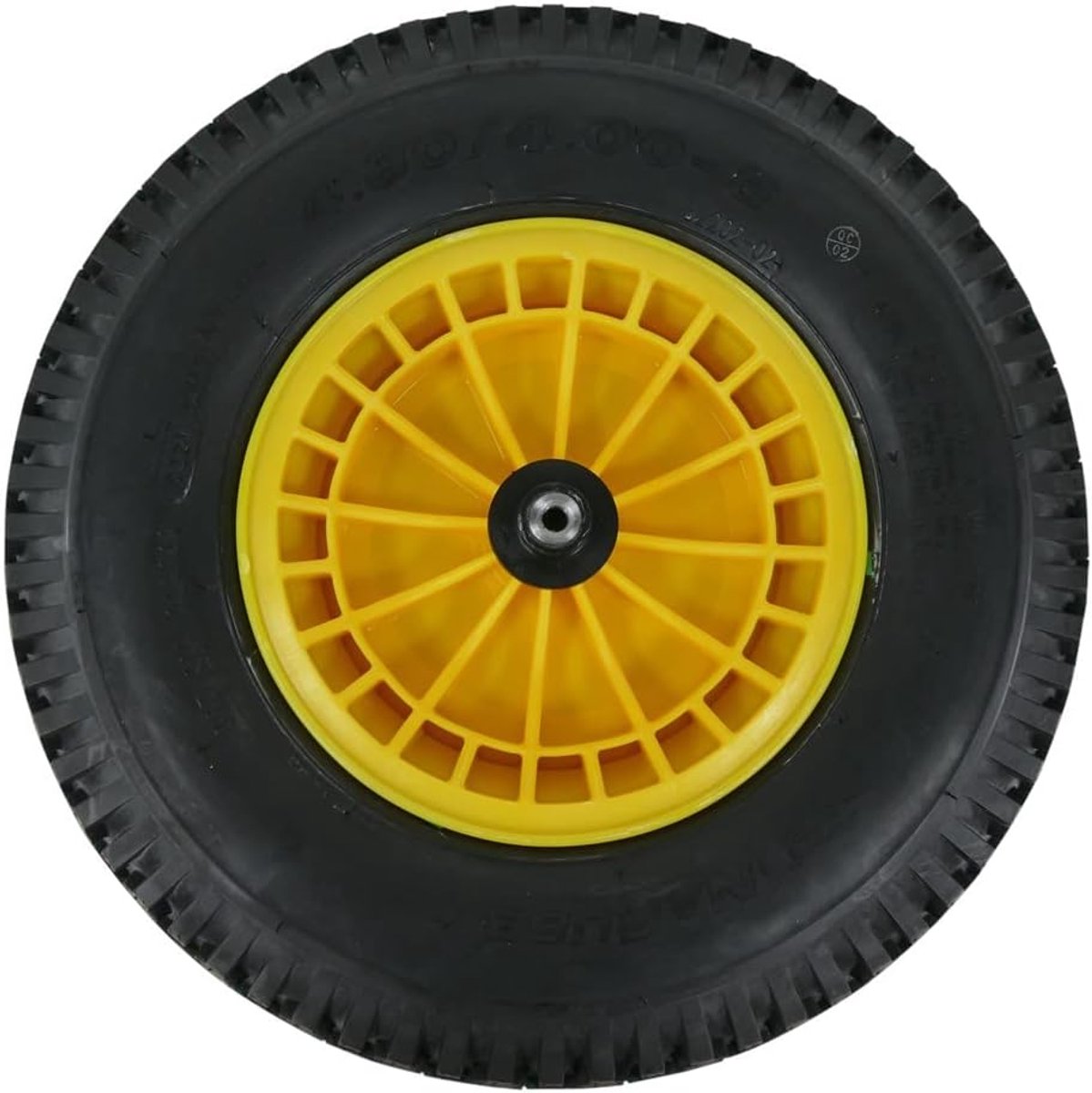 Kruiwiel - Vervangwiel - Materiaal Transport - Met Binnenband - 400x100mm - Geel