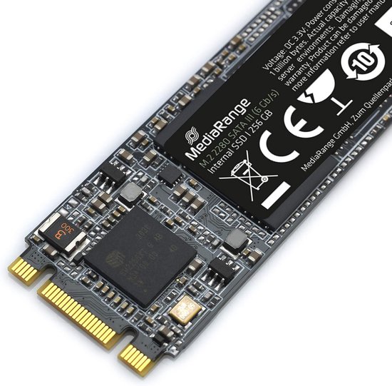 Interne M.2 2280 SSD 256 GB SATA voor computer en notebook — afbeelding 3