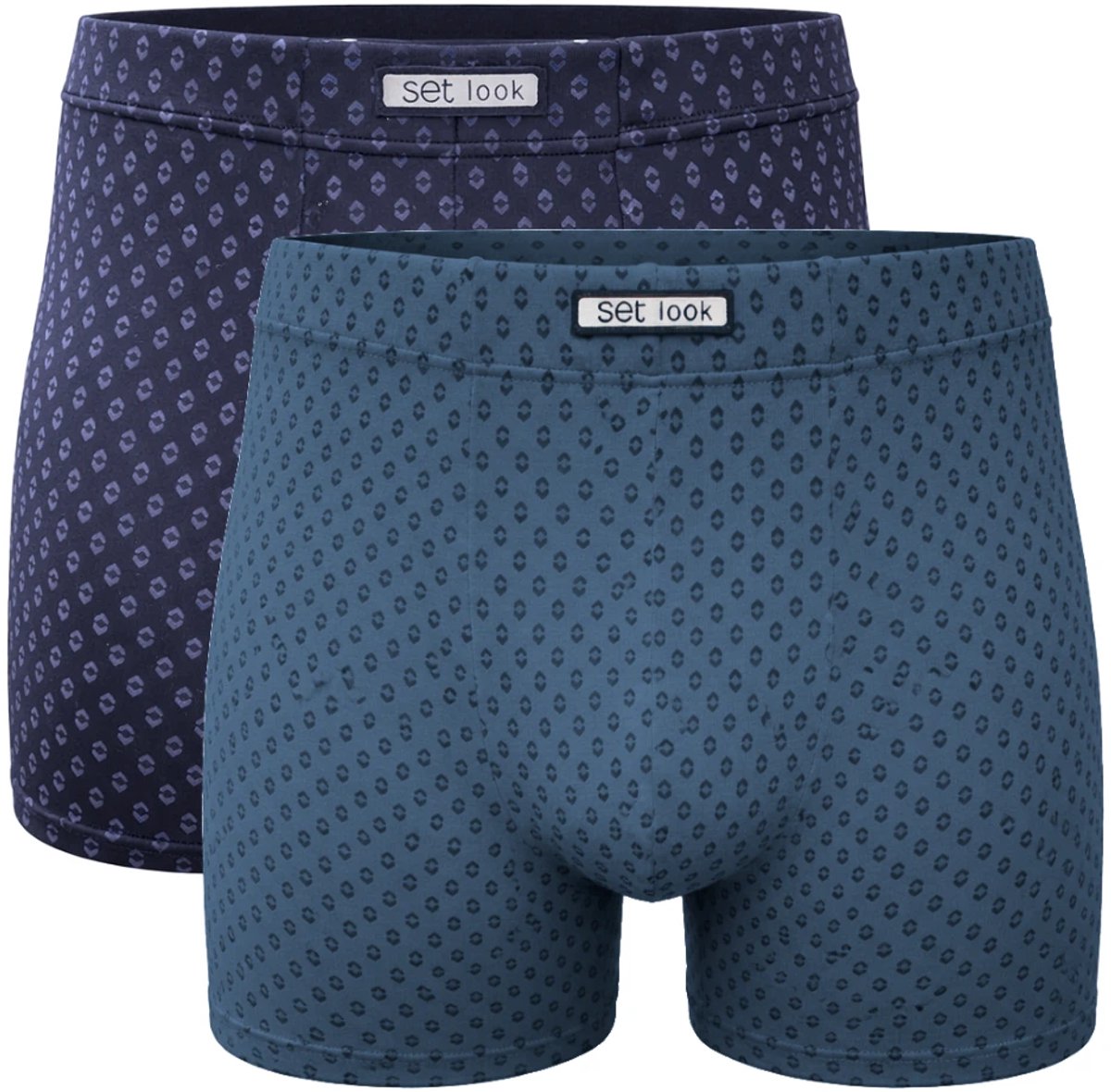 Set heren boxershorts - Microvezel - 2-pack - maat M - Parentesis - blauw