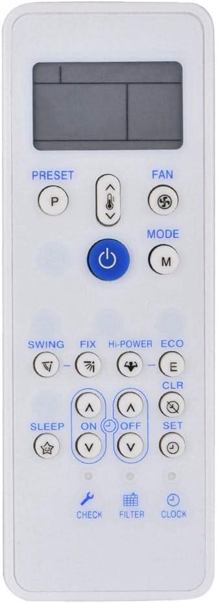 Universele Afstandsbediening - Airco Controller - Kamer Koelen - Groot Bereik - 15.5x5.5cm - Zwart