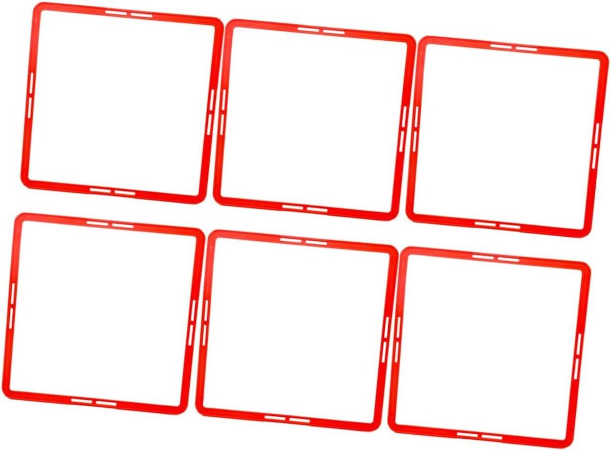 Agility Ringen - Sport Ringen - Voetbaltraining - Duurzaam Materiaal - 43x43x0.2CM - Rood