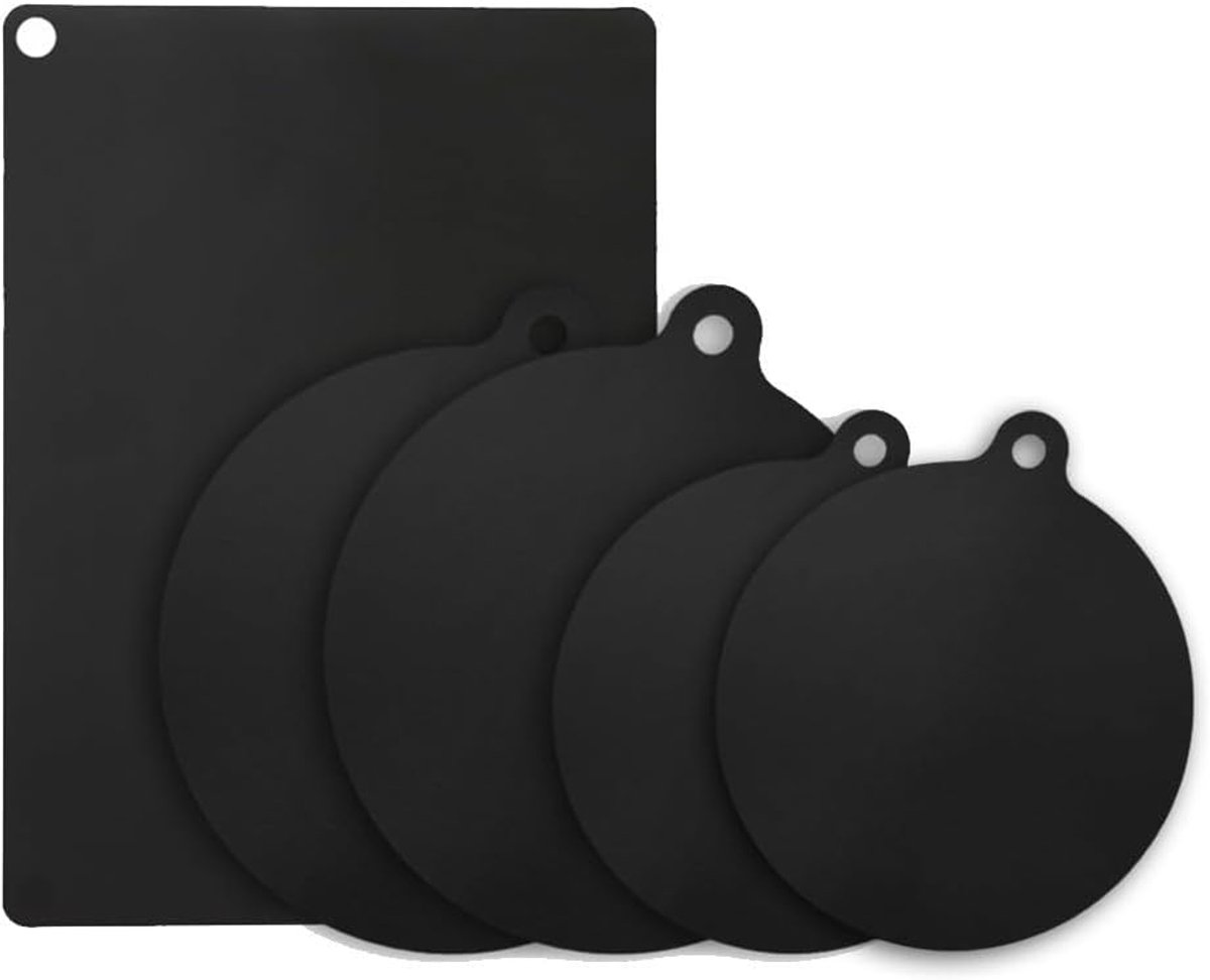 Kookplaat Beschermers - Matten Set - Inductie Koken - Hittebestendig Glasvezel - 5 Delig - Zwart