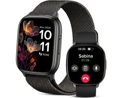 Avalue Smartwatch Dames & Heren - 1,8" AMOLED - Bluetooth Bellen - Hartslag & Bloedzuurstof - Slaaptracker - - Meerdere Sportmodi - Geschikt voor Android en iOS - Zwart