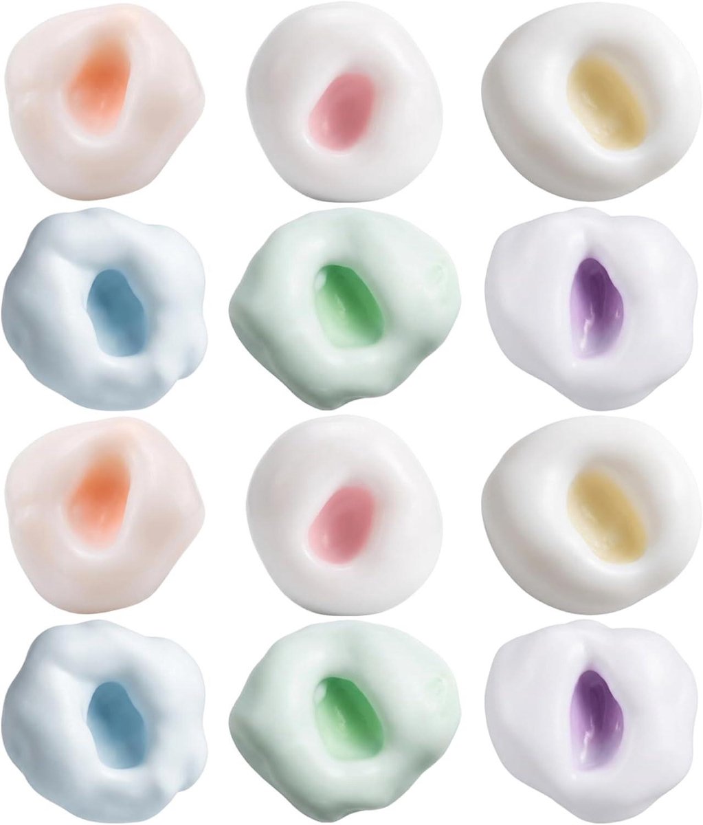 Knijpballen Set - Stressballen - Stress Verlichten - Zijdezachte Textuur - 12 stuks 4 cm - 6 Kleuren